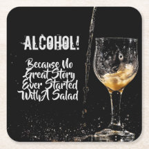 ボール紙の飲み物のコースターの深遠な飲む引用文