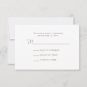 ボール紙のR.S.V.P.を結婚する刺激を受けたな麻ひもの地球 出欠カード (裏面)