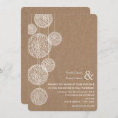 ボール紙ツ刺激を受けたワイングローブズ結婚式招待状 招待状 (正面/裏面)