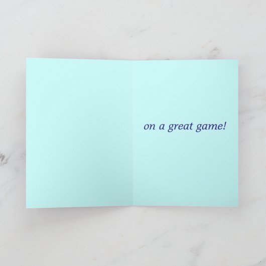 ボール素晴らしとこうもりでゲームおめでとう カード (内部)