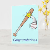 ボール素晴らしとこうもりでゲームおめでとう カード (黄色い花)