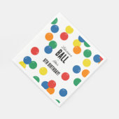 ボール誕生日パーティカラフルを開こう スタンダードランチョンナプキン (角)