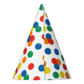 ボール誕生日パーティカラフルを開こう パーティーハット (裏面)