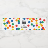ボール誕生日パーティカラフルを開こう ペットボトルラベル (シングルラベル)