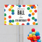 ボール誕生日パーティカラフルを開こう 横断幕