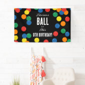 ボール誕生日パーティカラフルを開こう 横断幕 (インサイチュ)