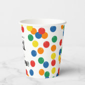 ボール誕生日パーティカラフルを開こう 紙コップ (裏面)