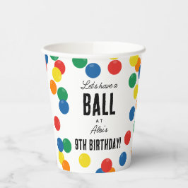 ボール誕生日パーティカラフルを開こう 紙コップ