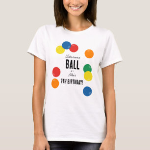 ボール誕生日パーティーカラフルお母さん Tシャツ