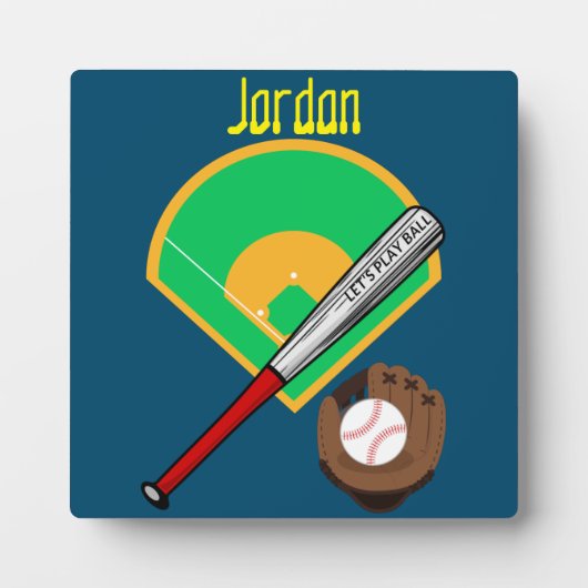 「ボール遊しよう」野球 フォトプラーク (正面)