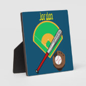 「ボール遊しよう」野球 フォトプラーク (正面)