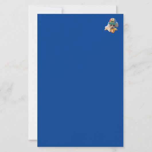 ボール遊プードル文具 便箋 (正面)