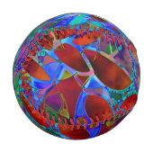 ボール野球フローラ抽象芸術ステンドグラス 野球ボール (正面左)