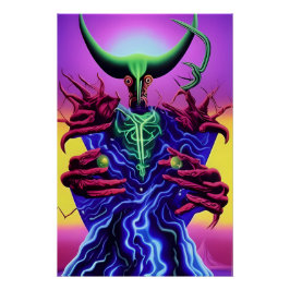 ボール魔法- Ken Gage Surreal Art ポスター