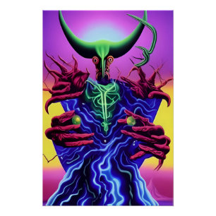 ボール魔法- Ken Gage Surreal Art ポスター