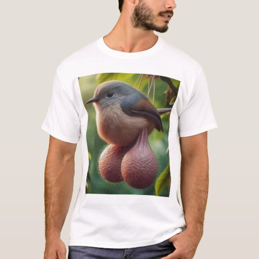 ボール鳥のミーム。玉を持つウソツキ鳥のAI画像。F Tシャツ (正面)
