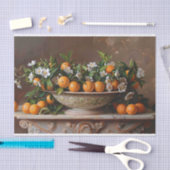 ボール・オブ・オレンジと花がまだ切り離し 薄葉紙 (クラフト)