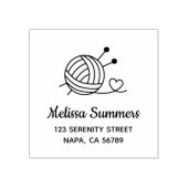 ボール・オブ・編み物・ヤーン・クラフト・アドレス ラバースタンプ (インプリント)