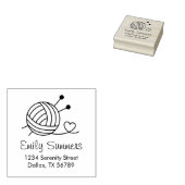 ボール・オブ・編み物・ヤーン・クラフト・アドレス ラバースタンプ (押印)