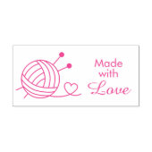 ボール・オブ・編み物・ヤーン・クラフト – Made with Love セルフインキングスタンプ (デザイン)