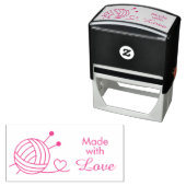 ボール・オブ・編み物・ヤーン・クラフト – Made with Love セルフインキングスタンプ (インサイチュ)
