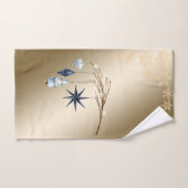 ボール、サンタクロース、ツリーブランチ雪 バスタオルセット (ハンドタオル)