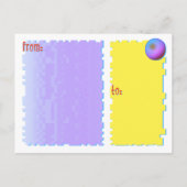 ボール&バブル№ 27ポストカードテンプレート ポストカード (裏面)