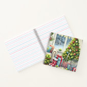 ボール&ラケットをテーマにしたテニスクリスマス ノートブック (内部)