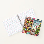 ボール&ラケットをテーマにしたテニスクリスマス ノートブック (内部)