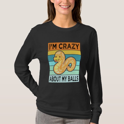 ボールPythonスネークママパパ男性へ女の子レプト Tシャツ (正面)