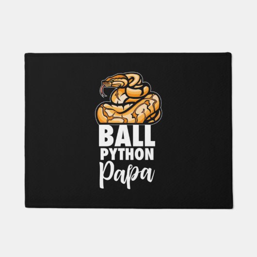 ボールPythonパパ ドアマット (正面)