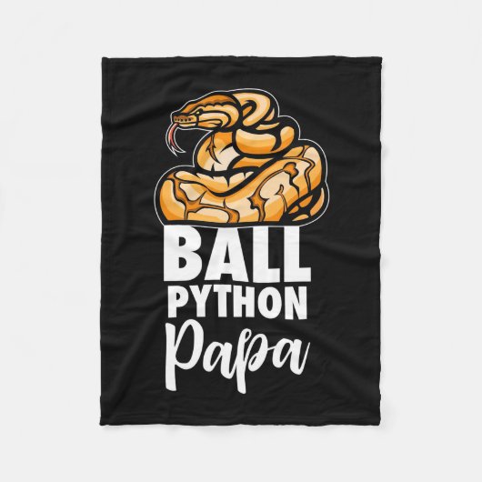 ボールPythonパパ フリースブランケット (正面)