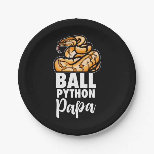 ボールPythonパパ ペーパープレート (正面)
