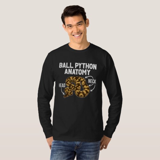 ボールPython解剖学ボールPythonオーナーボールPython Tシャツ (正面フル)