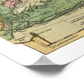 ボーレのニューイングランドの地図1784 ポスター (角)