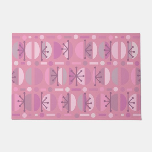 ボーレトロ丼ラインピンク ドアマット (正面)