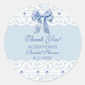 ボーレースアイルズブルーブライダルシャワーサンキューユナイテッド ラウンドシール (正面)