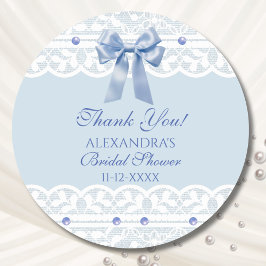 ボーレースアイルズブルーブライダルシャワーサンキューユナイテッド ラウンドシール