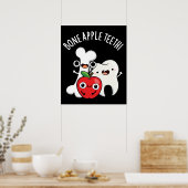 ボーンアップルの歯おもしろいボナアペティットプンダークBG ポスター (キッチン)