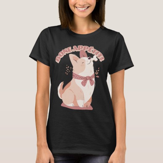 ボーンアペティキュート犬 Tシャツ (正面)