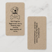 ボーンクラフト付き犬紙 名刺 (正面/裏面)