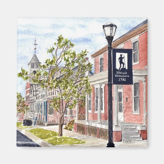 「ボーンズボロ」マグネット マグネット (正面)