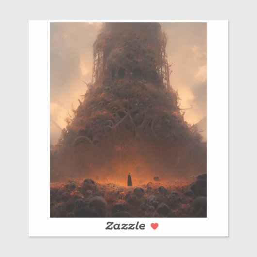 ボーンズ製タワー暗いファンタジーアート シール (シート)