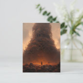 ボーンズ製タワー暗いファンタジーアート ポストカード (スタンド正面)