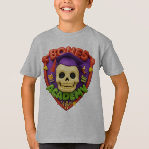ボーンズ・アカデミー(学校と骨頭あり) Tシャツ