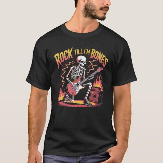 ボーンズ・スケルトン・ギターTシャツ Tシャツ (正面)