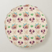 ボーンズ・タンのかわいい犬 ラウンドクッション (裏面)