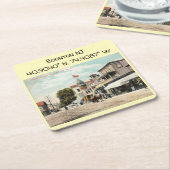 ボーントンNJ座標ヴィンテージスタイル スクエアペーパーコースター (アングル)