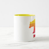 ボーンノースカロライナのレインボーベア ツートーンマグカップ (中央)