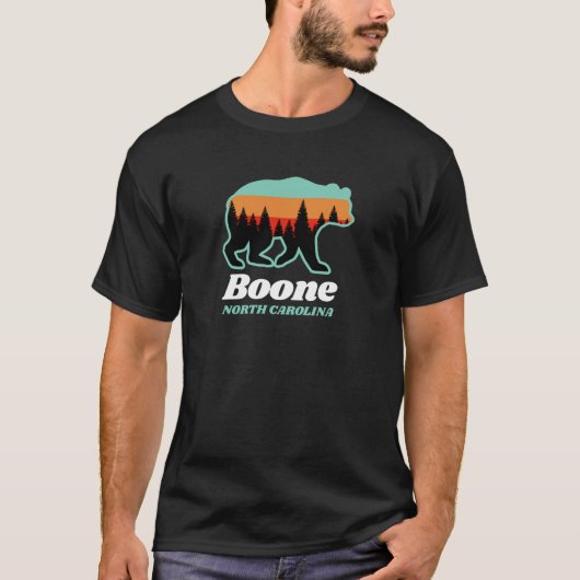 ボーンノースカロライナ山脈ベアレトロ Tシャツ (正面)